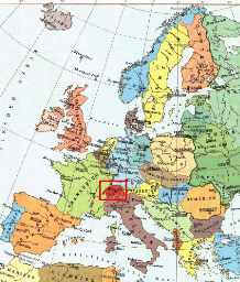 Lage der Schweiz in Europa